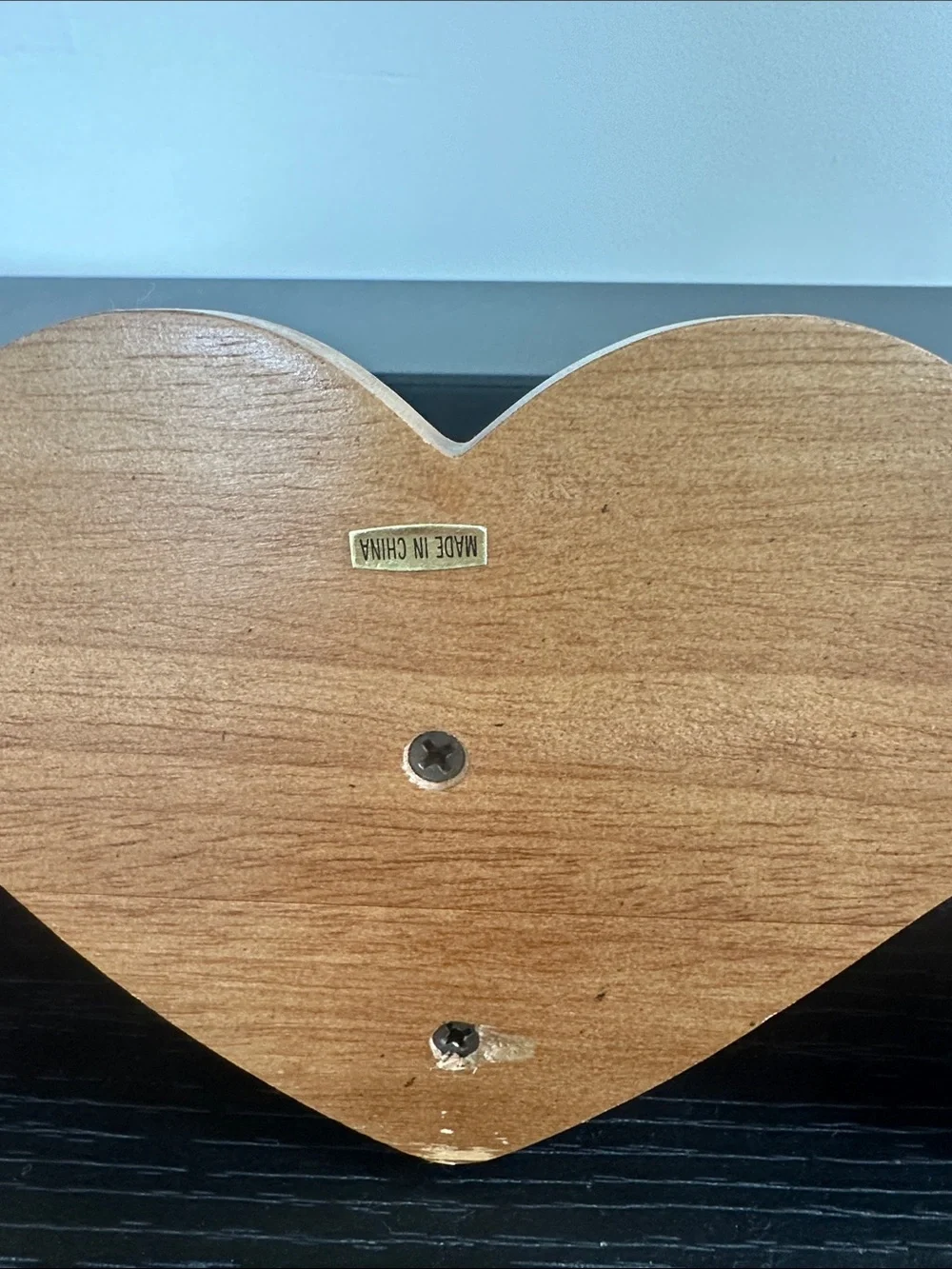 Vintage 1980s Wooden Heart Wall Shelf with Pegs - 15” Country Farmhouse